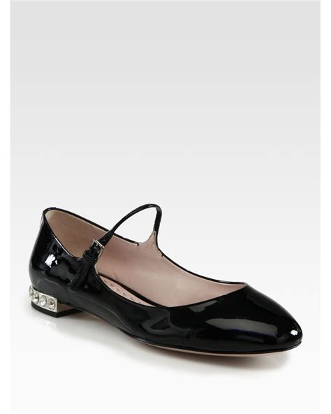 miu miu mary jane flat|Miu Miu Mary Jane Flat (Women) .